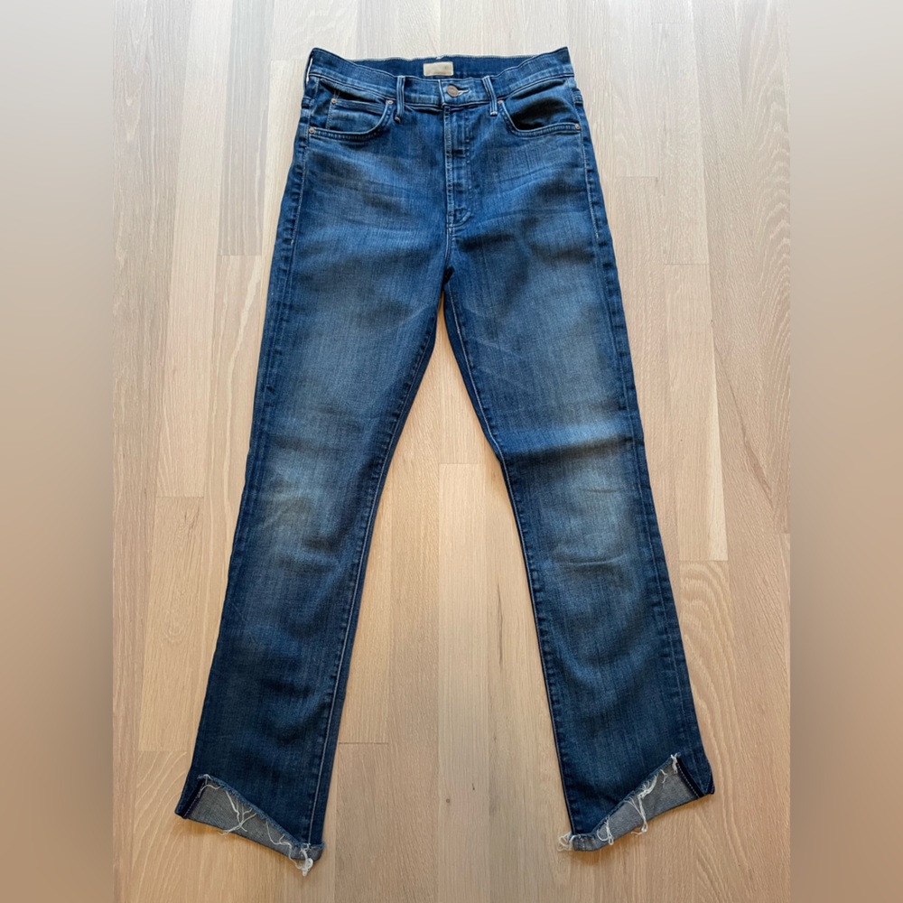 MOTHER High Waisted Rascal Ankle Slit Flip - Picture 2 of 11